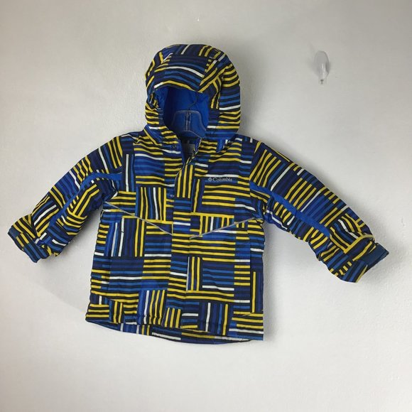 Columbia Toddler Boy Outgrown Coats Blue/Yellow 4T - Picture 3 of 11